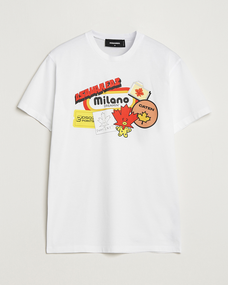 Herre | T-Shirts | Dsquared2 | Cool Fit Crew Neck T-Shirt White