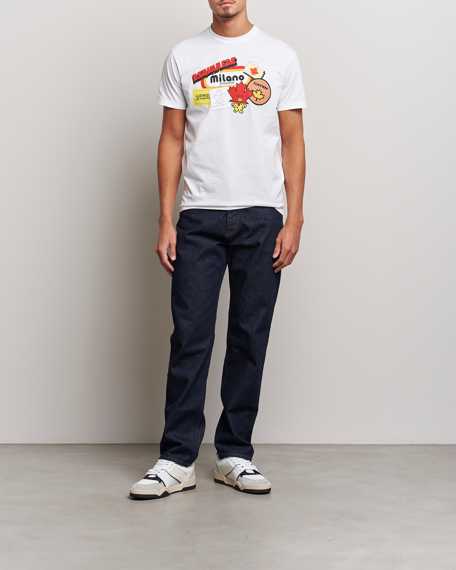 Herre | T-Shirts | Dsquared2 | Cool Fit Crew Neck T-Shirt White