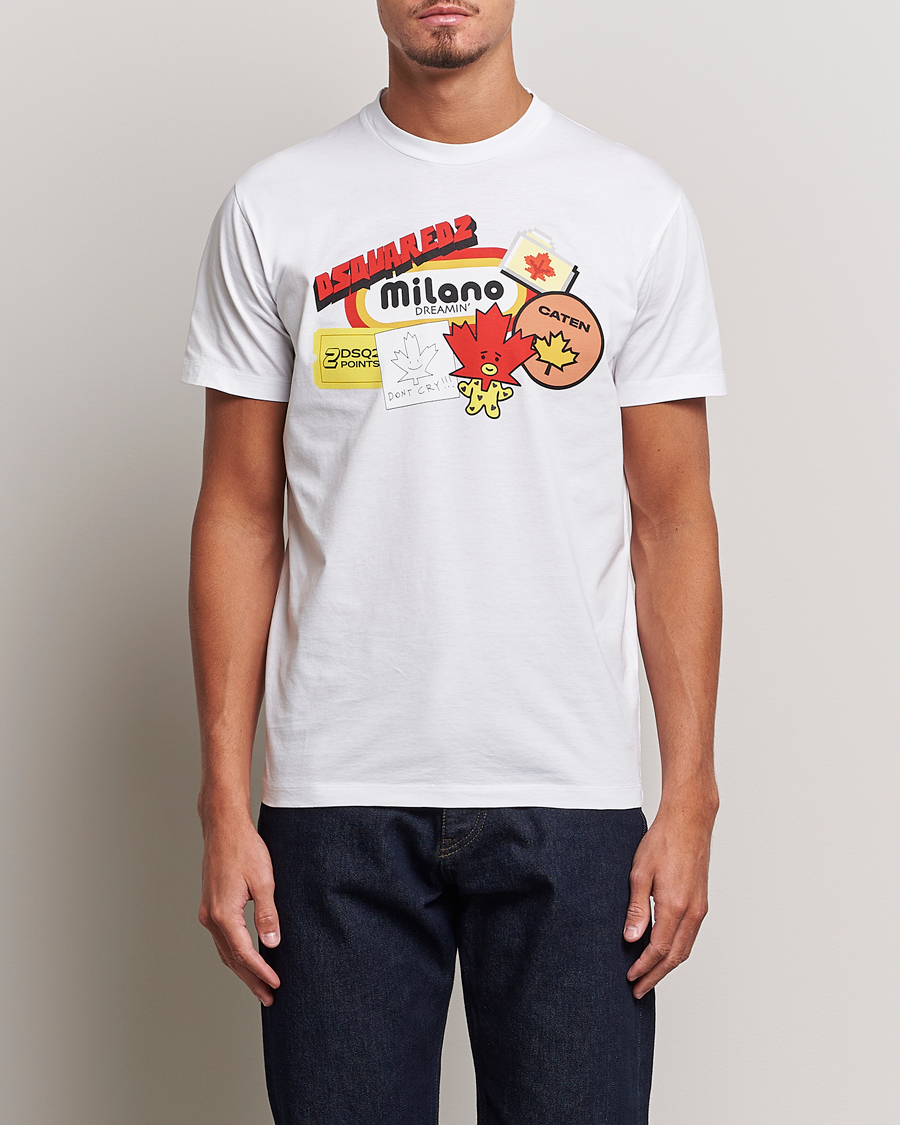 Herre | T-Shirts | Dsquared2 | Cool Fit Crew Neck T-Shirt White