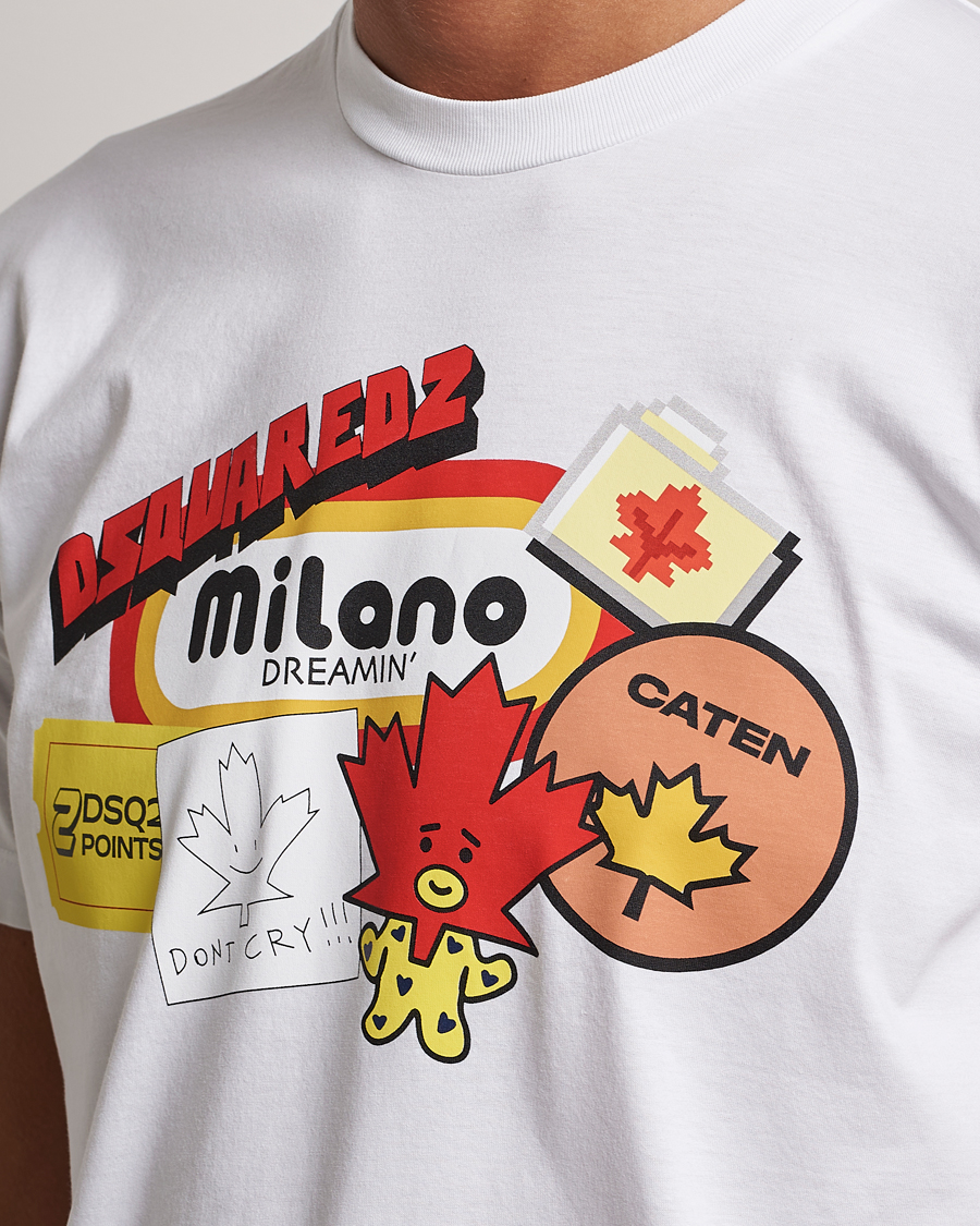 Herre | T-Shirts | Dsquared2 | Cool Fit Crew Neck T-Shirt White