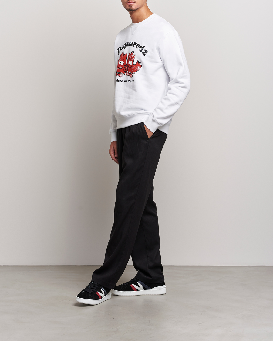 Herre | Trøjer | Dsquared2 | Cool Fit Crew Neck Sweatshirt White