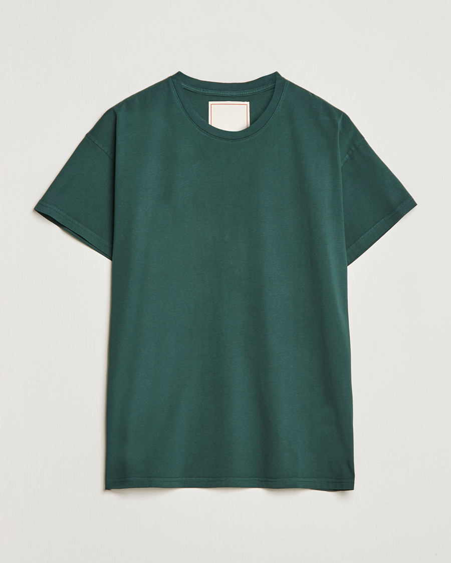 Herre | T-Shirts | Jeanerica | Marcel Crew Neck T-Shirt Dark Green