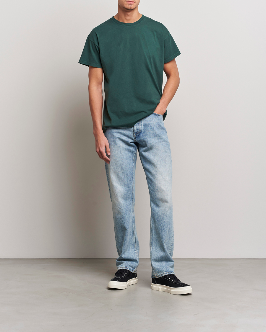 Herre | T-Shirts | Jeanerica | Marcel Crew Neck T-Shirt Dark Green