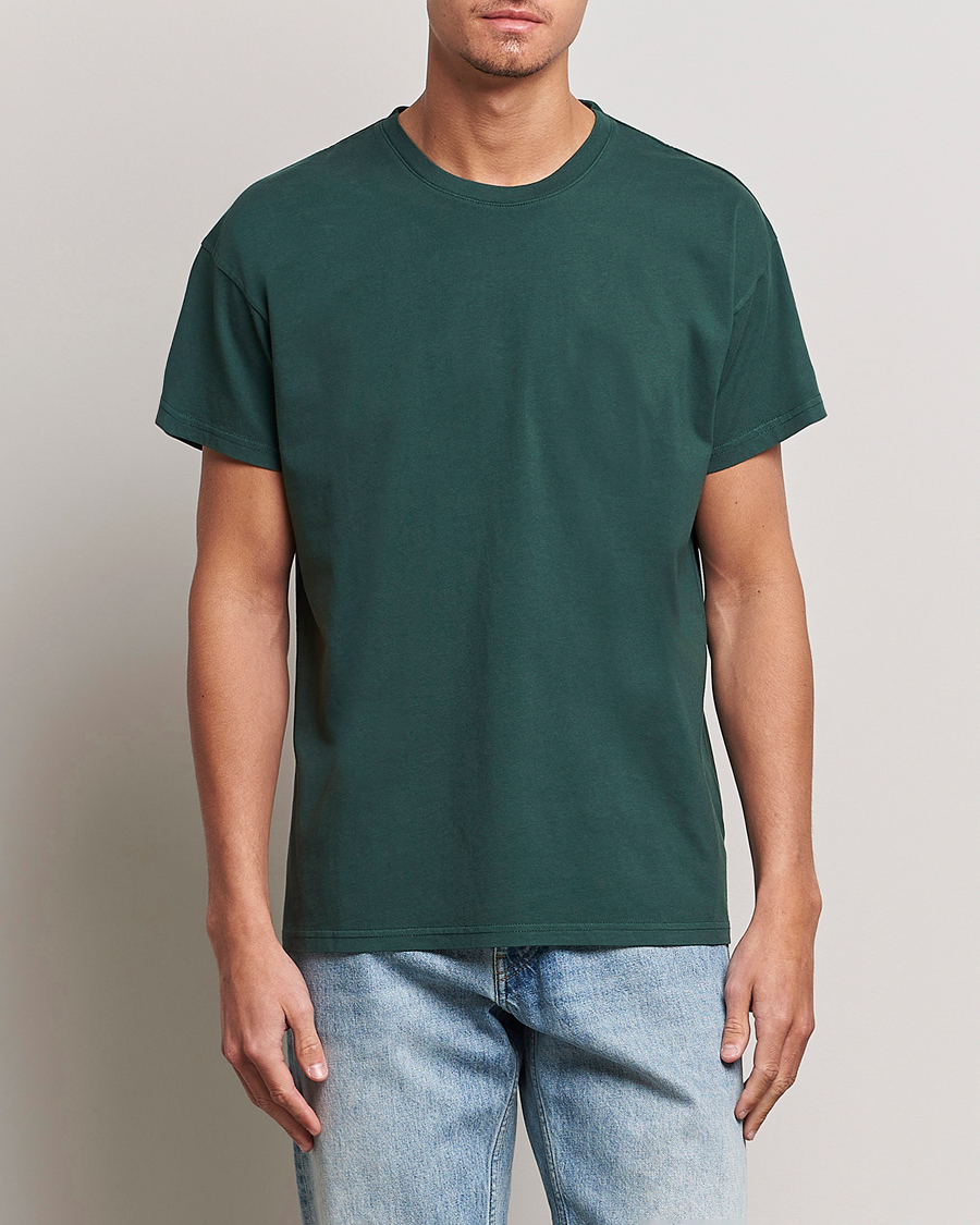 Herre | T-Shirts | Jeanerica | Marcel Crew Neck T-Shirt Dark Green