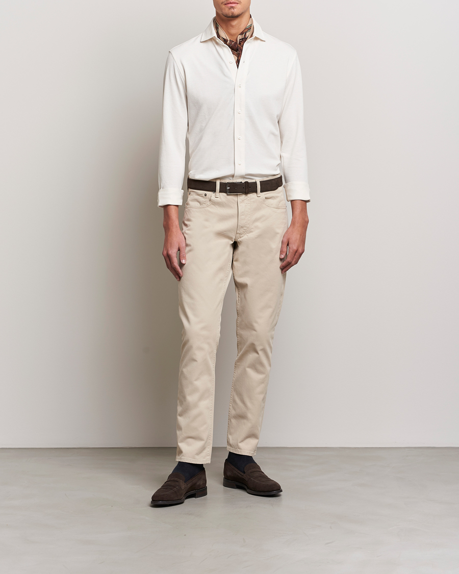 Herre | Bukser | Ralph Lauren Purple Label | Slim Fit 5-Pocket Pants Sand