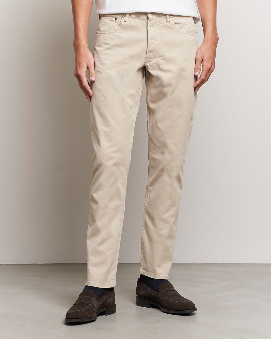 Herre | Bukser | Ralph Lauren Purple Label | Slim Fit 5-Pocket Pants Sand