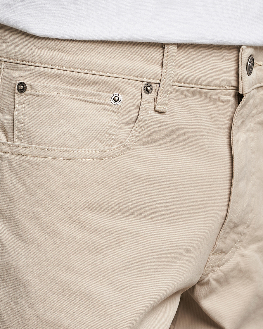 Herre | Bukser | Ralph Lauren Purple Label | Slim Fit 5-Pocket Pants Sand
