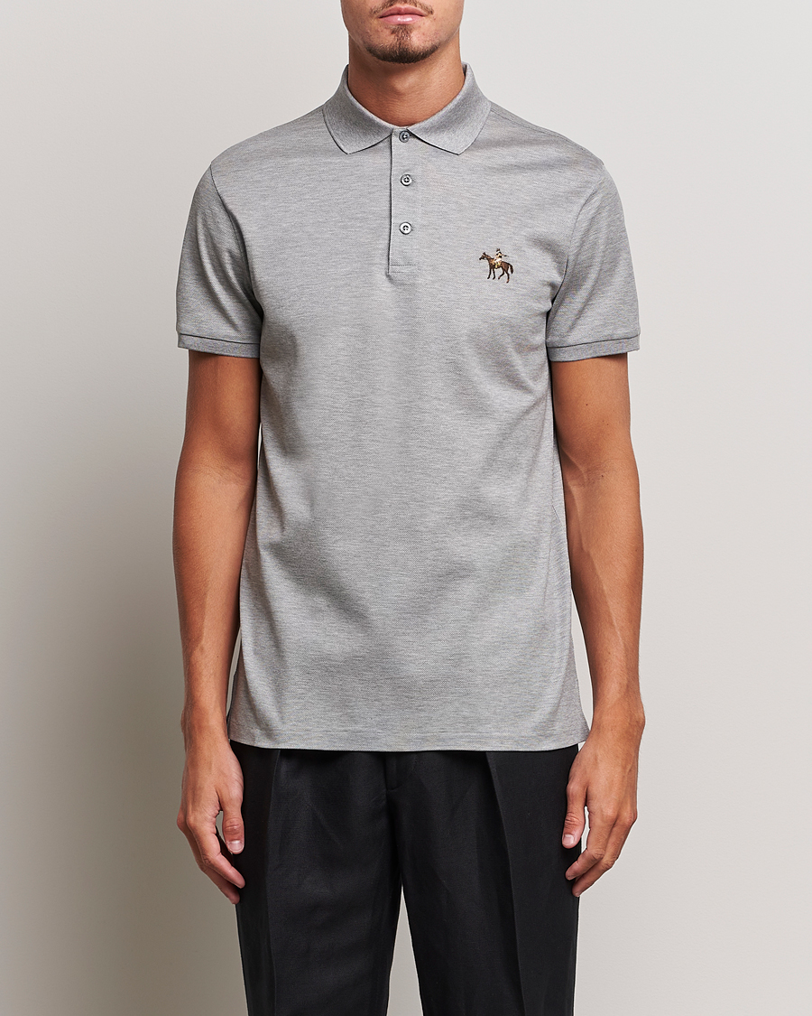 Herre | Polotrøjer | Ralph Lauren Purple Label | Mercerized Cotton Polo Light Grey Heather
