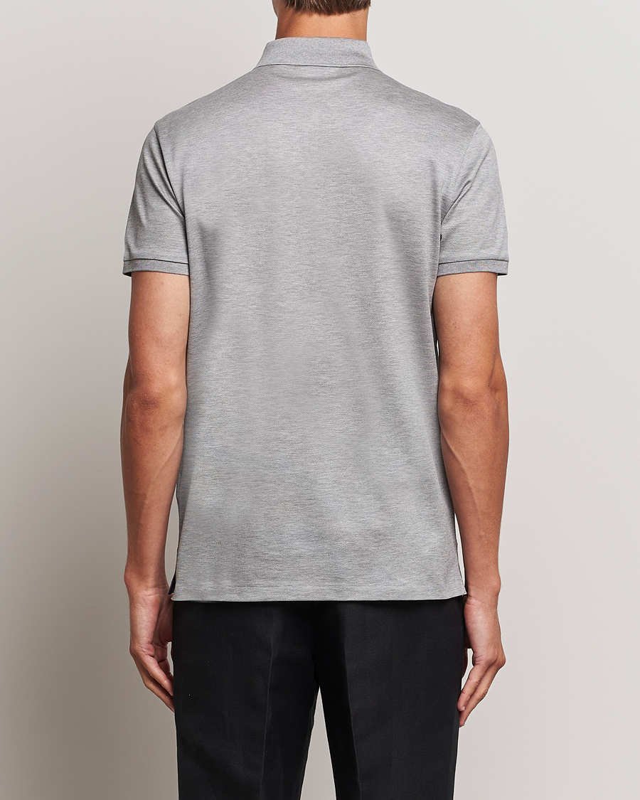 Herre | Polotrøjer | Ralph Lauren Purple Label | Mercerized Cotton Polo Light Grey Heather