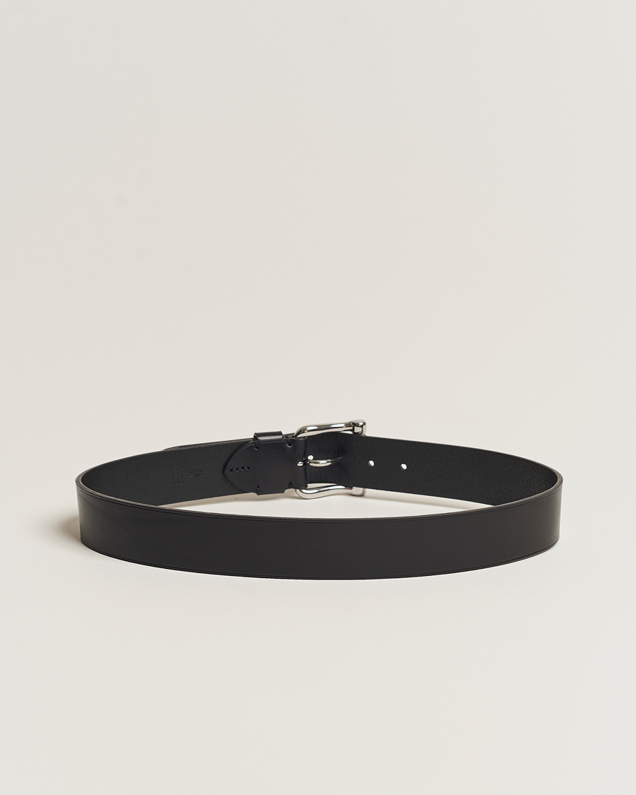 Herre | Ralph Lauren Purple Label Vachetta Roller Belt Black | Ralph Lauren Purple Label | Vachetta Roller Belt Black