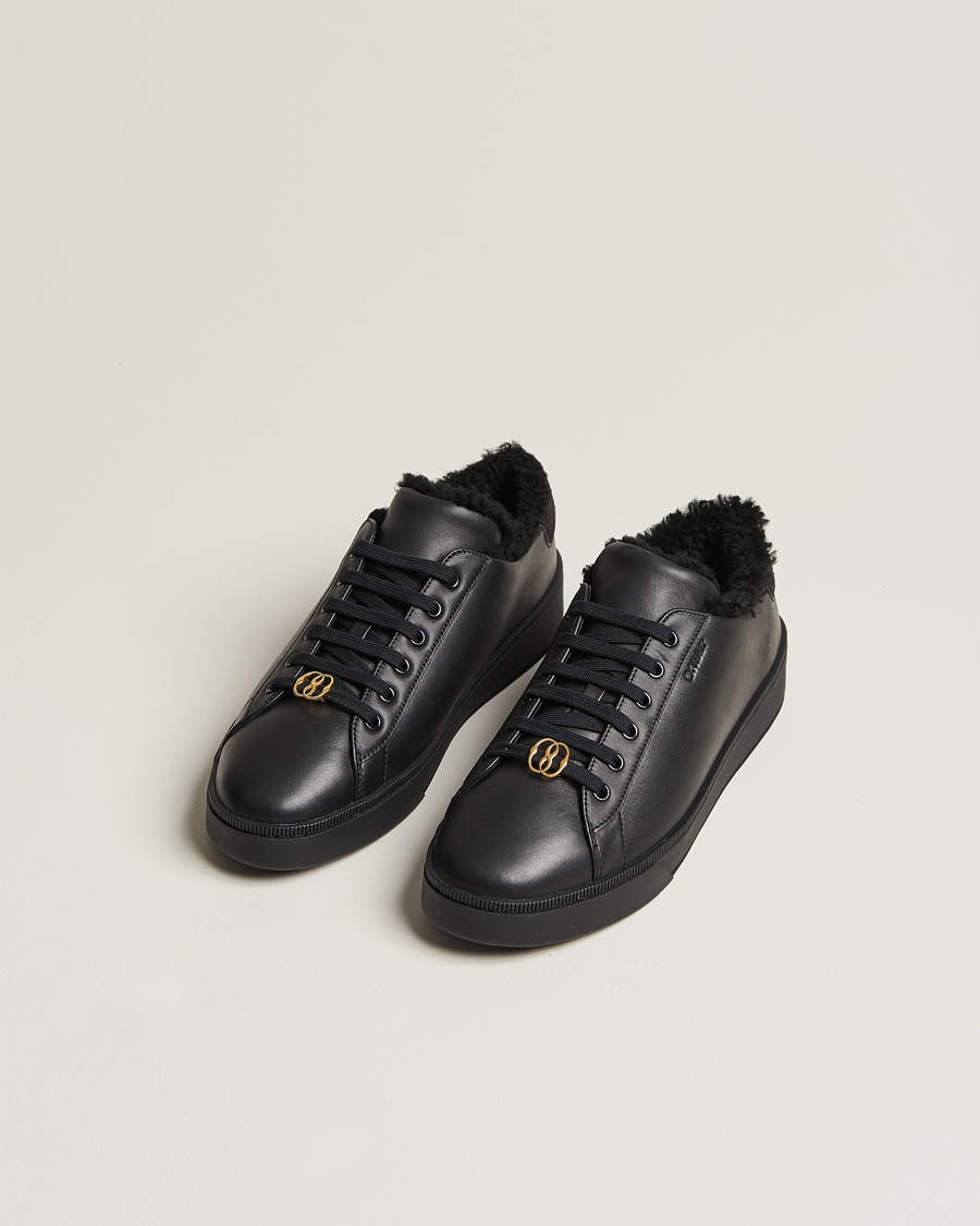 Herre | Bally Ryver Leather Shearling Sneaker Black | Bally | Ryver Leather Shearling Sneaker Black