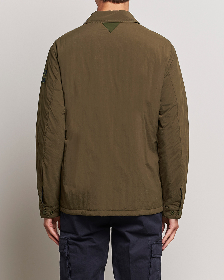 Herre | Jakker | Aeronautica Militare | Light Padded Pocket Shirt Jacket Off Green