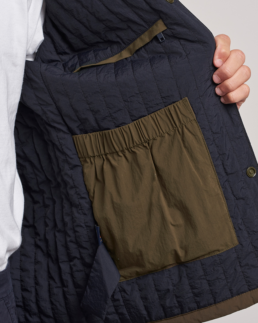 Herre | Jakker | Aeronautica Militare | Light Padded Pocket Shirt Jacket Off Green