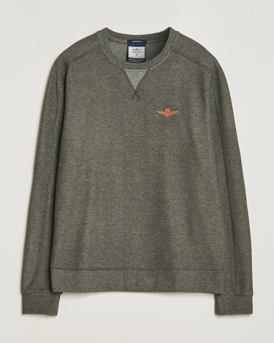 Herre | Trøjer | Aeronautica Militare | Felpa Cotton Sweatshirt Olive Green