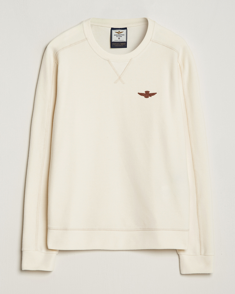 Herre | Trøjer | Aeronautica Militare | Felpa Cotton Sweatshirt Cream White