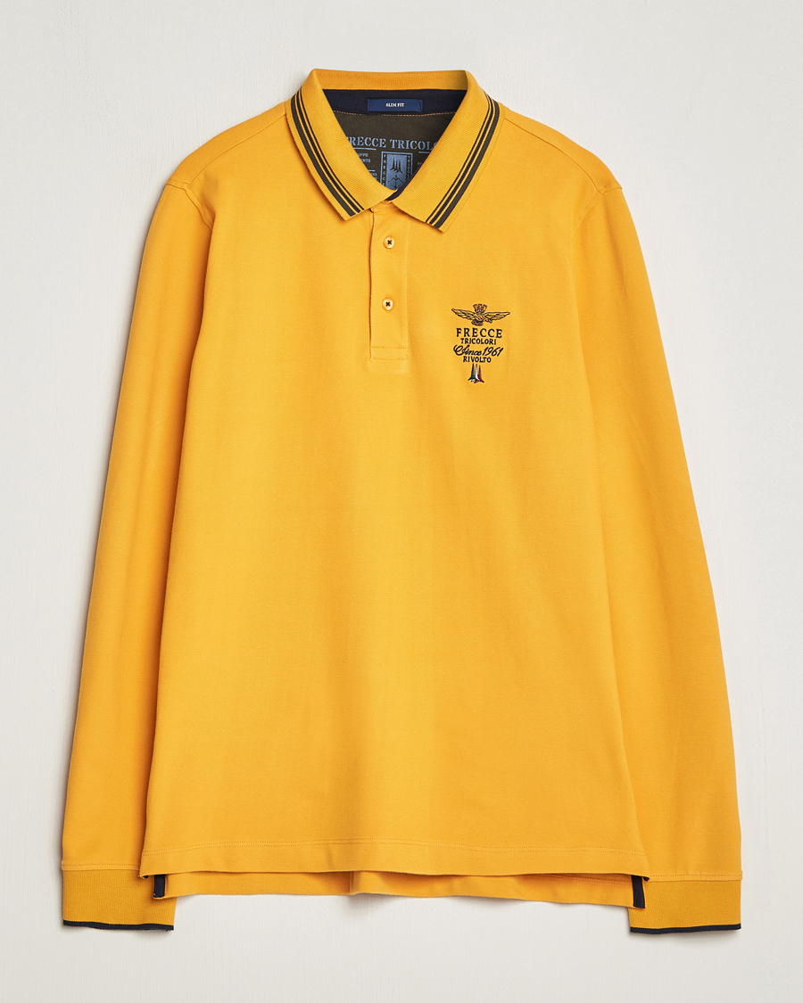 Herre | Trøjer | Aeronautica Militare | Long Sleeve Polo Dark Yellow