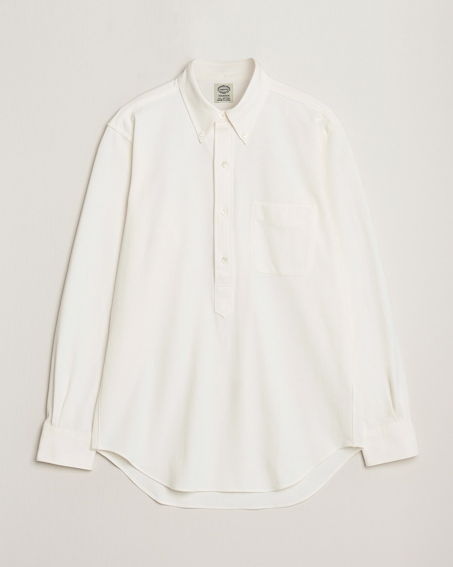 Herre | Skjorter | Kamakura Shirts | Vintage Ivy Knit Popover Shirt Off White