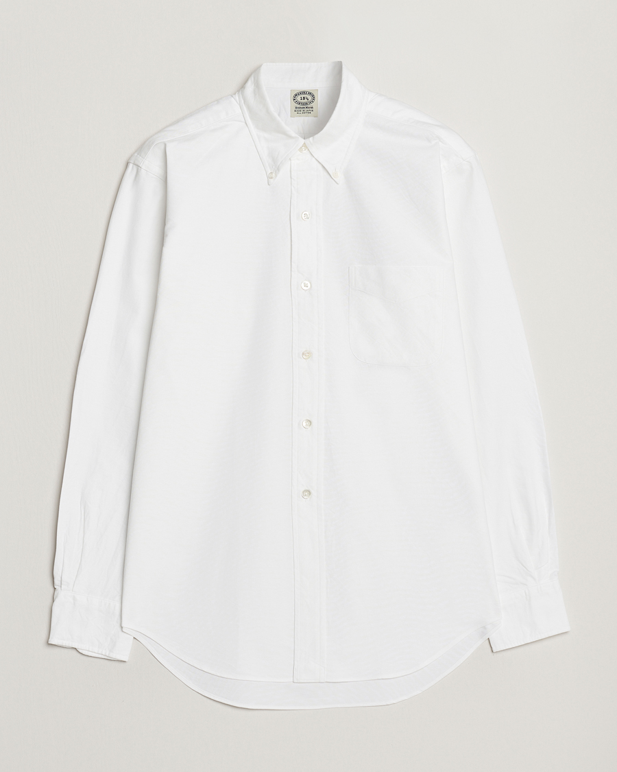 Herre | Skjorter | Kamakura Shirts | Vintage Ivy Oxford Button Down Shirt White