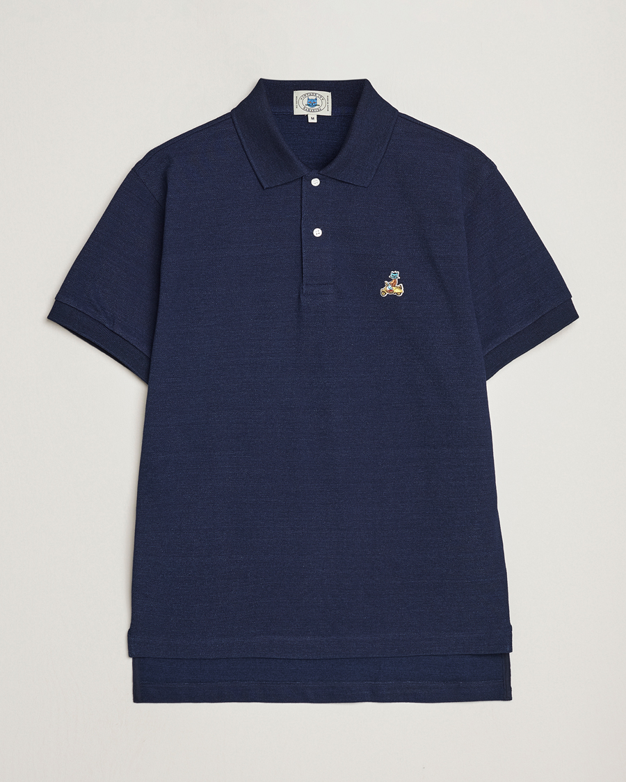 Herre | Polotrøjer | Kamakura Shirts | Vintage Ivy Short Sleeve Polo Navy