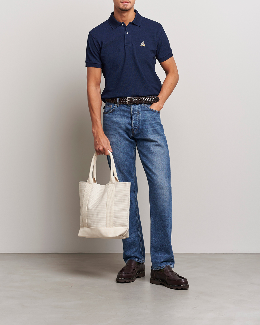 Herre | Polotrøjer | Kamakura Shirts | Vintage Ivy Short Sleeve Polo Navy