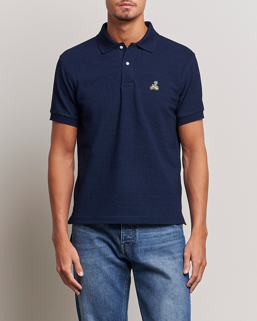 Herre |  | Kamakura Shirts | Vintage Ivy Short Sleeve Polo Navy