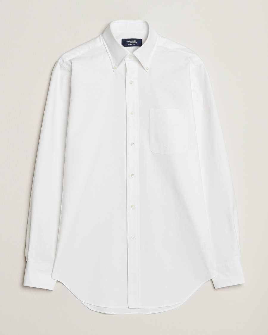 Herre | Skjorter | Kamakura Shirts | Slim Fit Oxford BD Shirt White