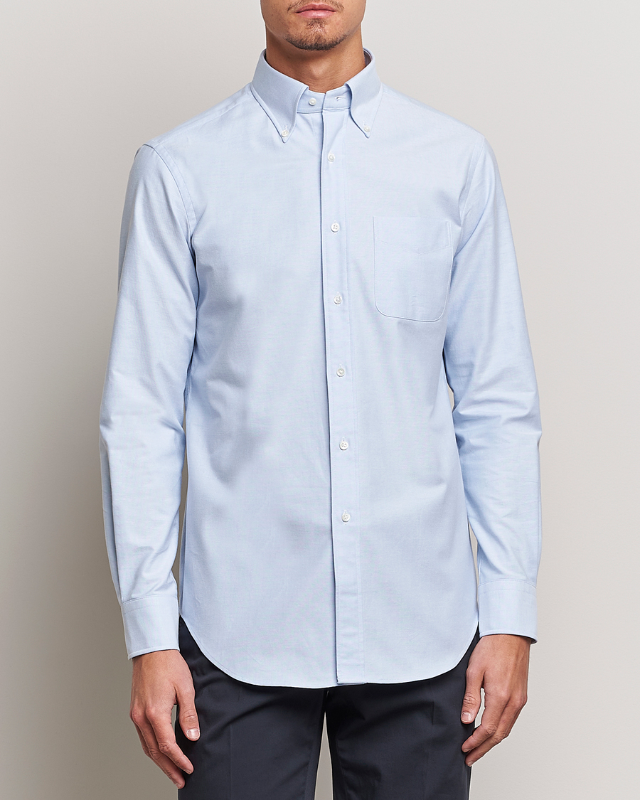 Herre | Japanese Department | Kamakura Shirts | Slim Fit Oxford BD Shirt Light Blue