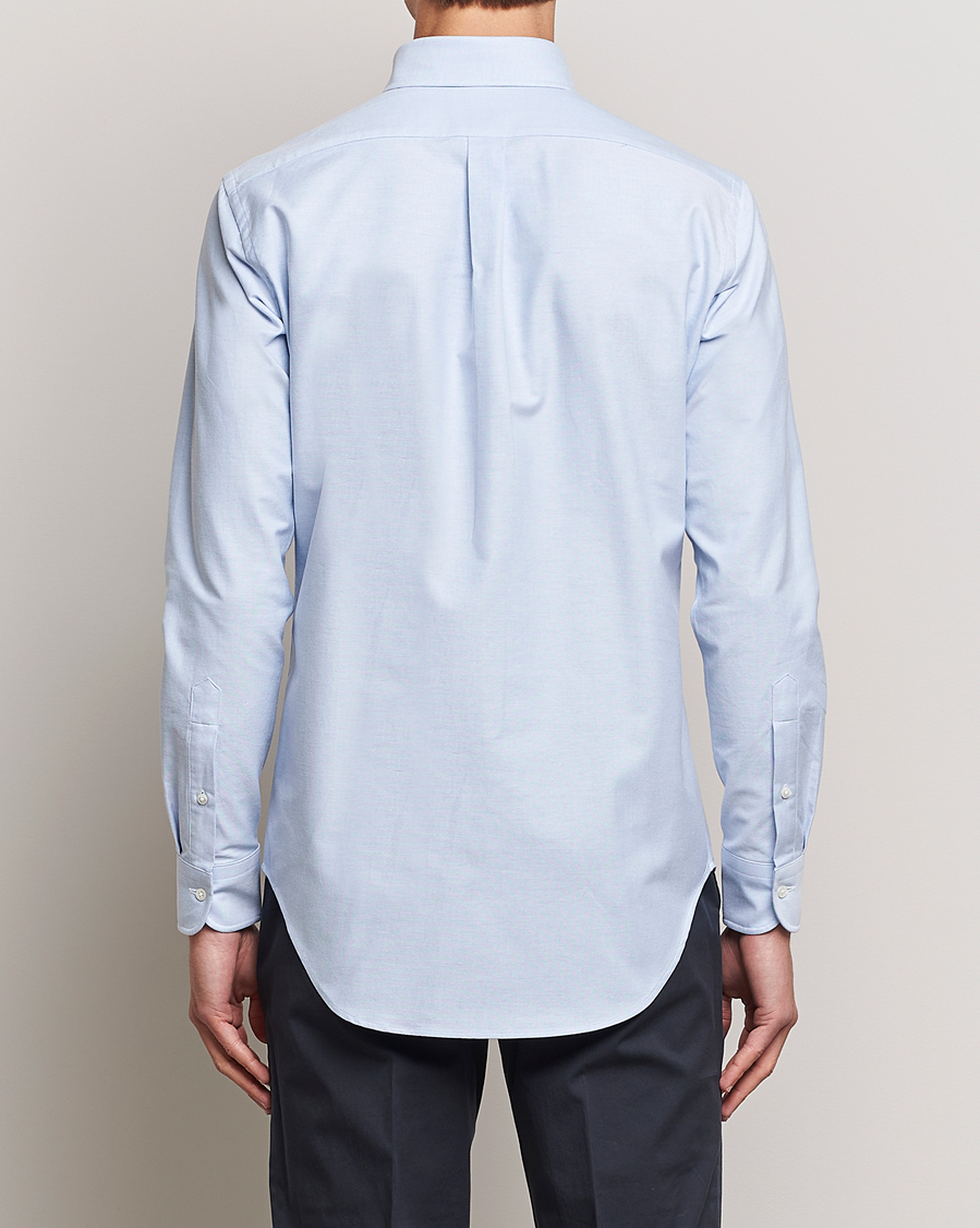 Herre | Skjorter | Kamakura Shirts | Slim Fit Oxford BD Shirt Light Blue