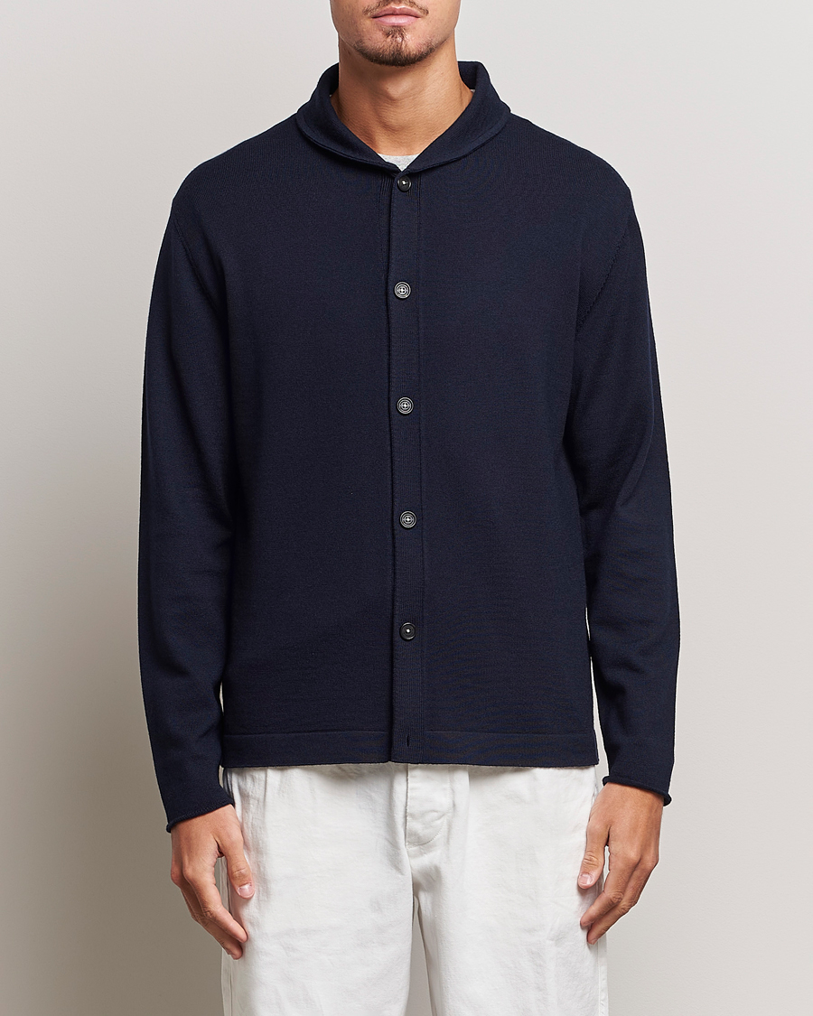 Herre | Trøjer | Massimo Alba | Shawl Collar Cardigan Navy