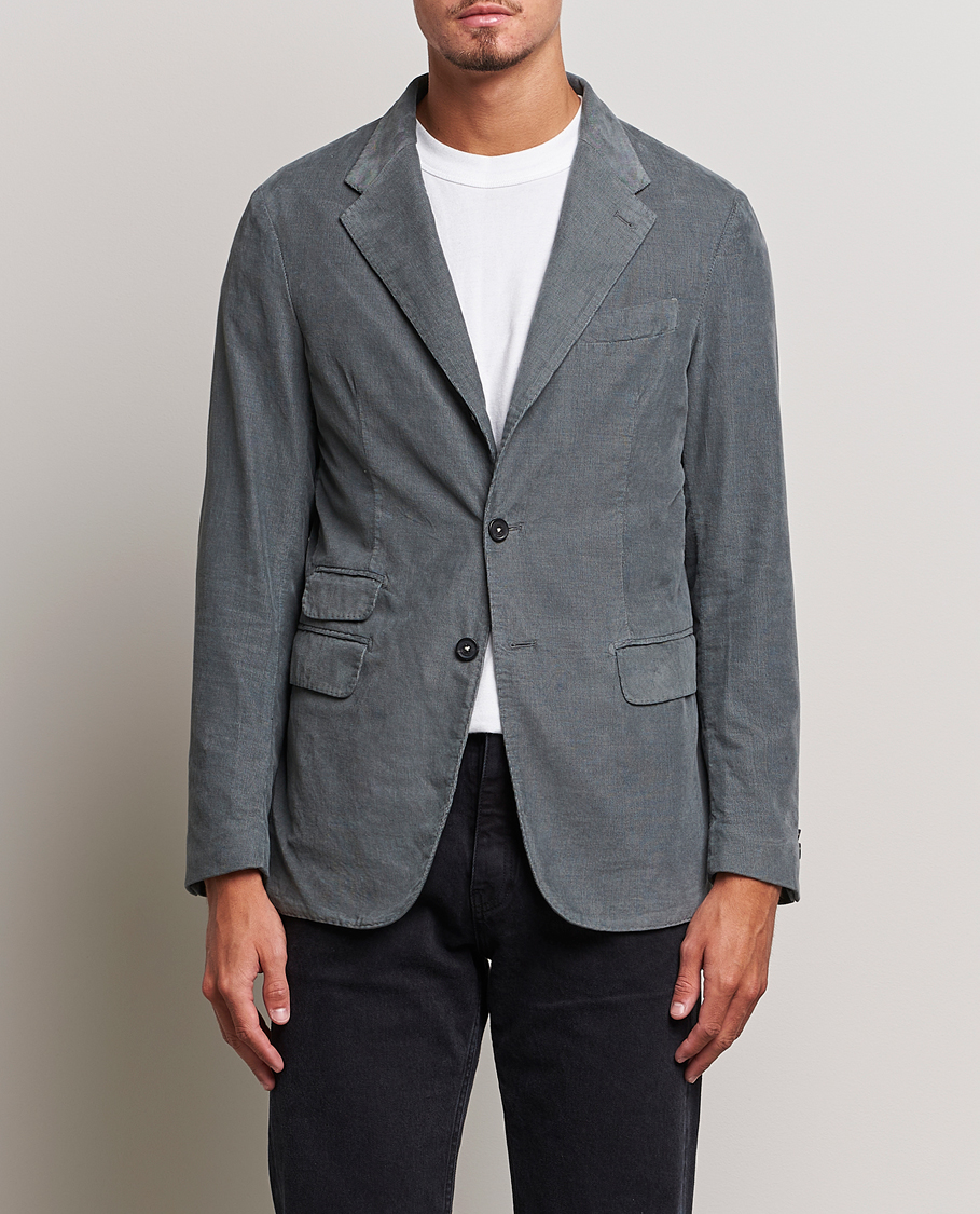 Herre | Fløjlsblazer | Massimo Alba | Baby Corduroy Blazer Smoke