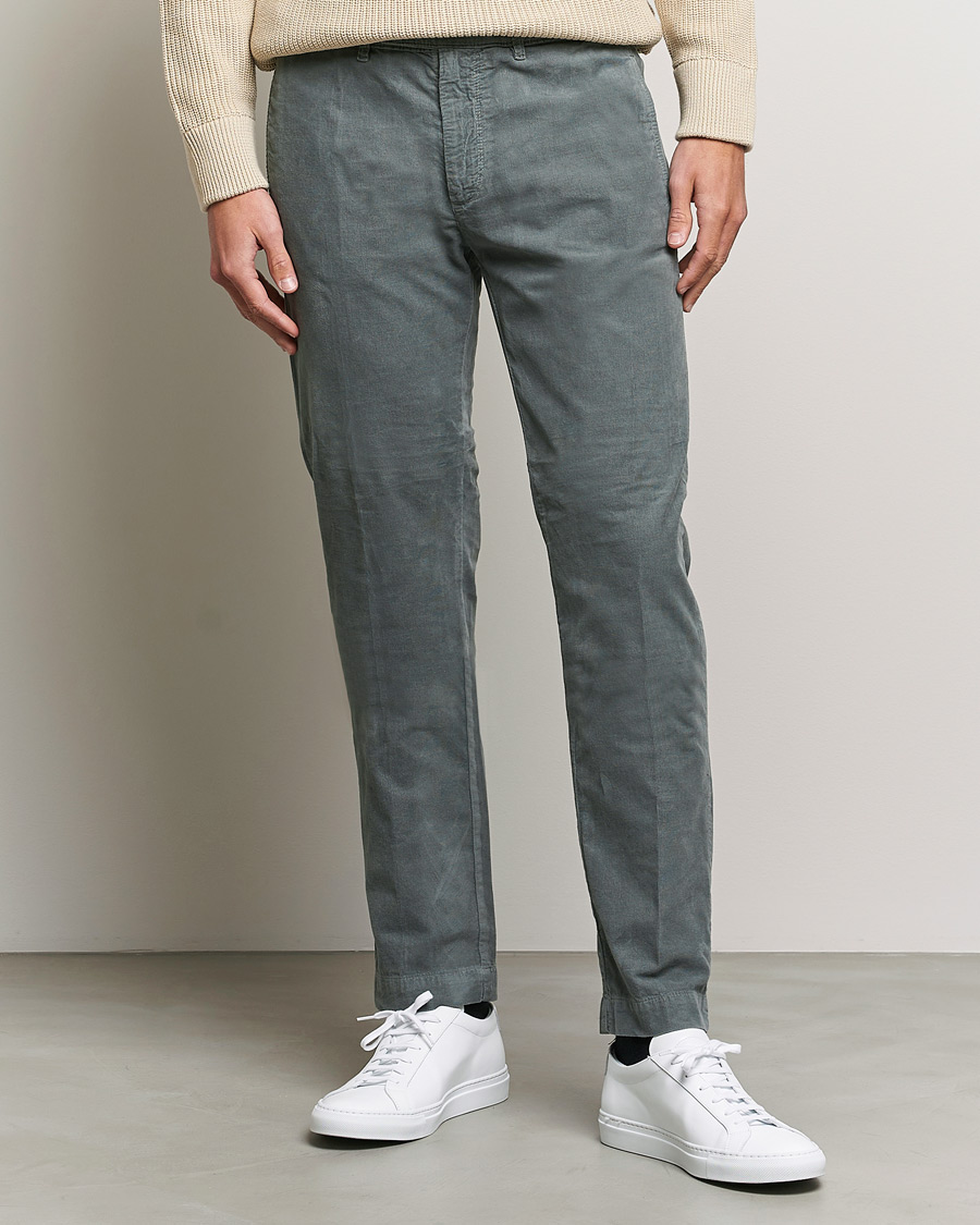 Herre | Bukser | Massimo Alba | Baby Corduroy Trousers Smoke