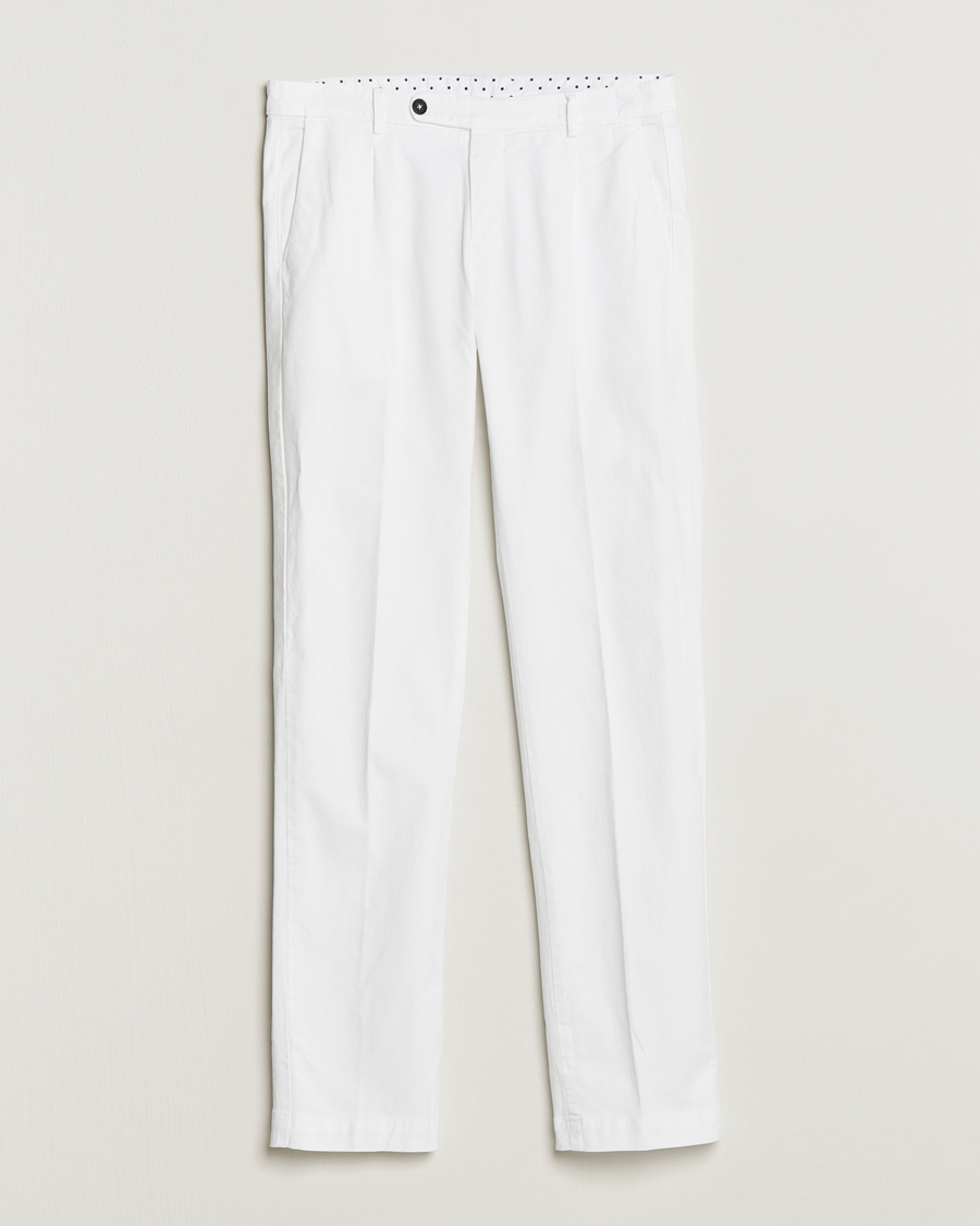 Herre | Bukser | Massimo Alba | Ionio Cotton/Cashmere Trousers White