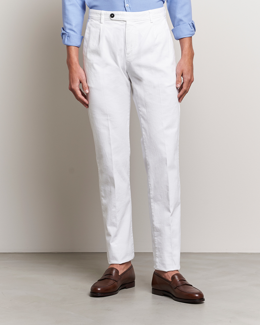 Herre | Massimo Alba | Massimo Alba | Ionio Cotton/Cashmere Trousers White