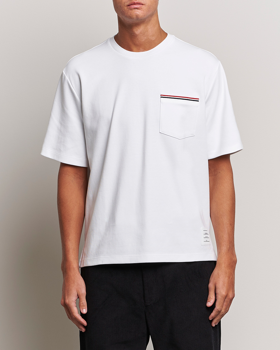 Herre | T-Shirts | Thom Browne | Short Sleeve Pocket T-Shirt White