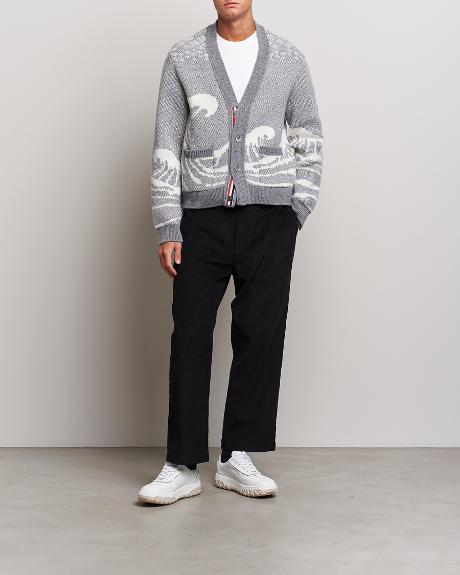 Herre | Trøjer | Thom Browne | Fair Isle Jacquard Cardigan Grey