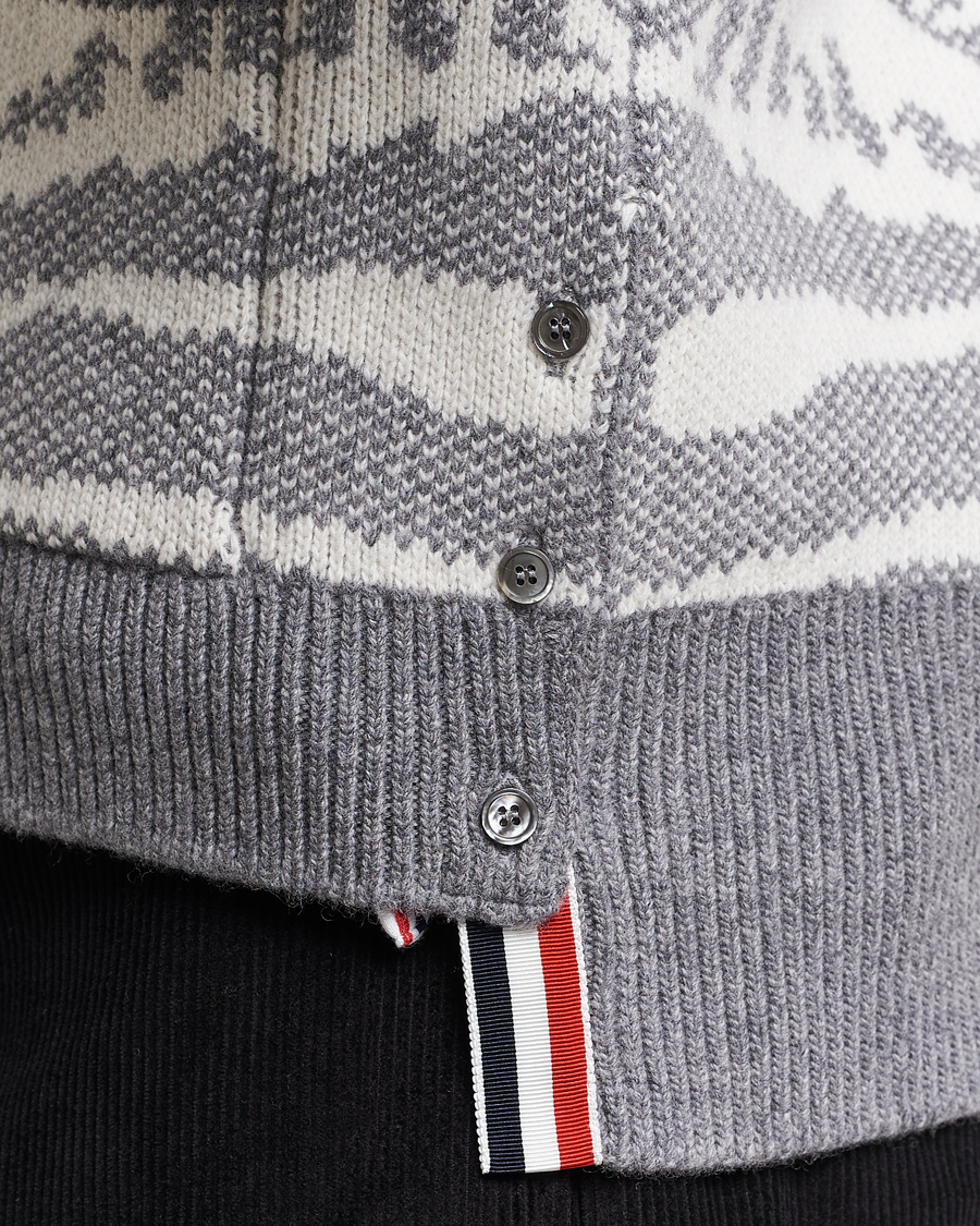 Herre | Trøjer | Thom Browne | Fair Isle Jacquard Cardigan Grey