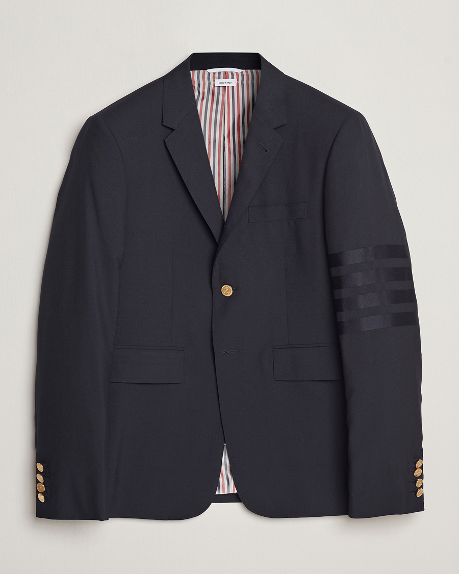 Herre | Blazere & jakker | Thom Browne | Tonal 4 Bar Wool Blazer Navy