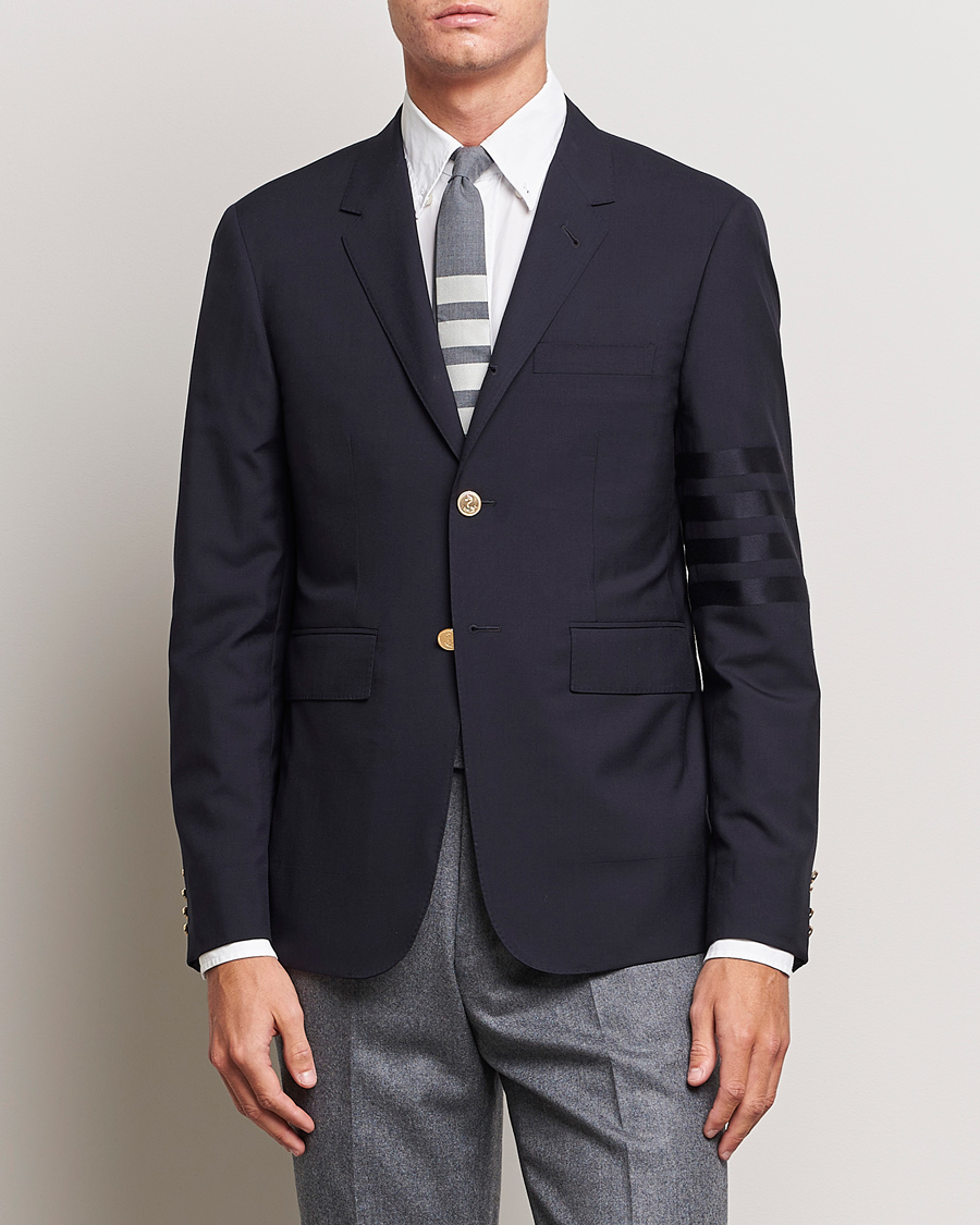 Herre | Blazere & jakker | Thom Browne | Tonal 4 Bar Wool Blazer Navy