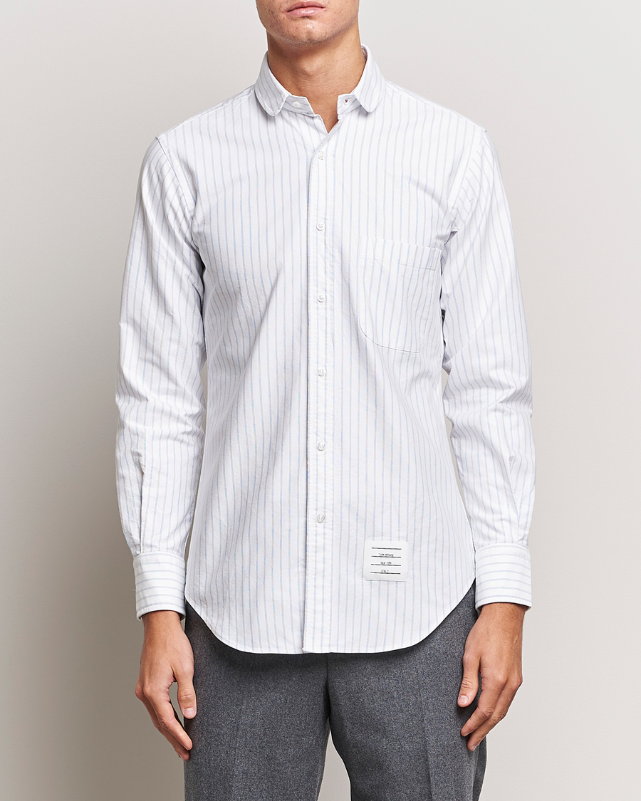 Herre | Skjorter | Thom Browne | Oxford Pinstripe Shirt Light Blue