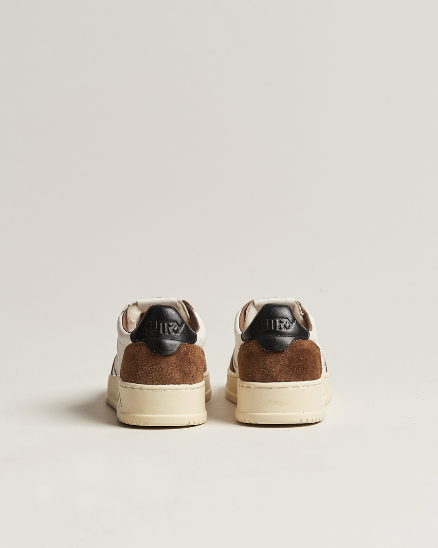 Herre | Autry Medalist Low Goat Leather/Suede Sneaker Cigarr/Black | Autry | Medalist Low Goat Leather/Suede Sneaker Cigarr/Black
