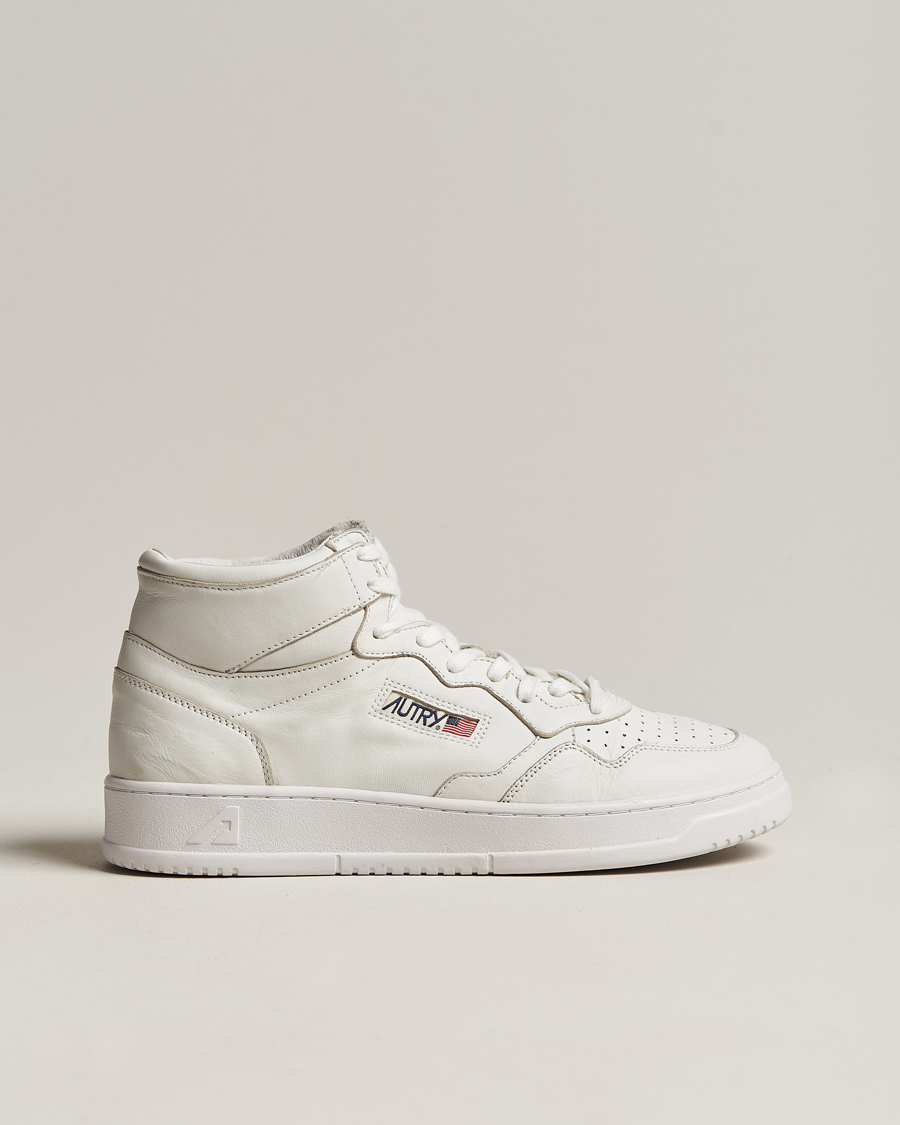 Herre | Autry Medalist Mid Goat Leather Sneaker White | Autry | Medalist Mid Goat Leather Sneaker White