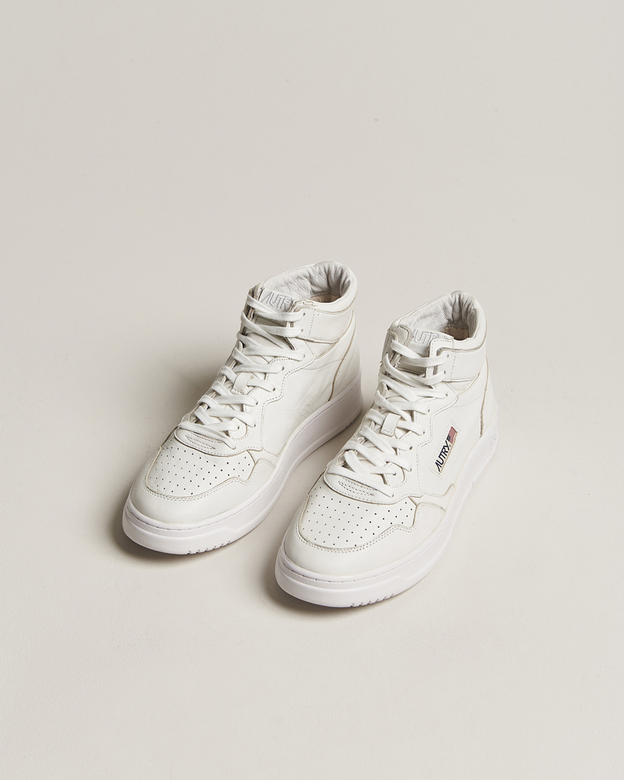 Herre | Autry Medalist Mid Goat Leather Sneaker White | Autry | Medalist Mid Goat Leather Sneaker White