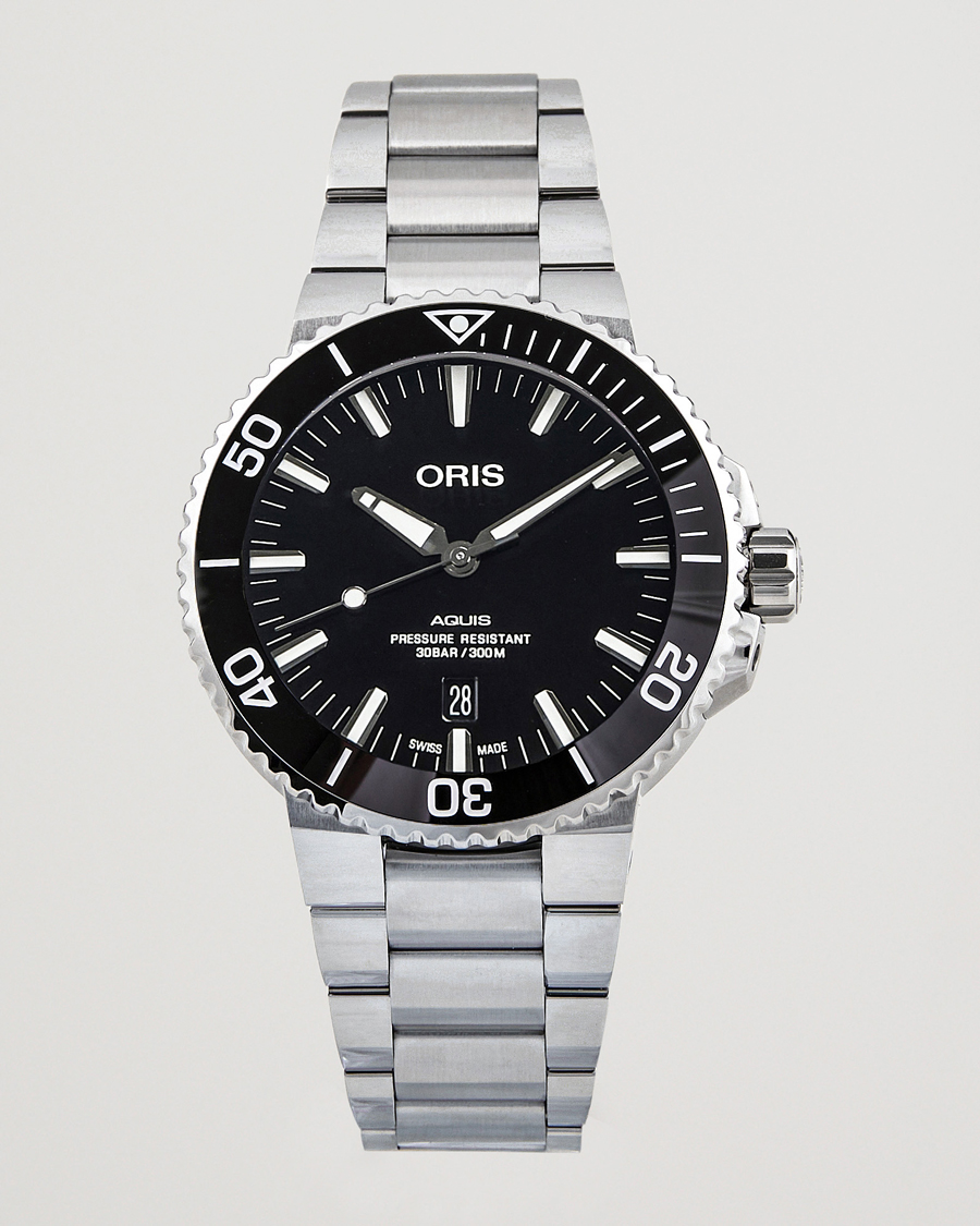 Herre | Oris Aquis Date 43,5mm Polished Black | Oris | Aquis Date 43,5mm Polished Black