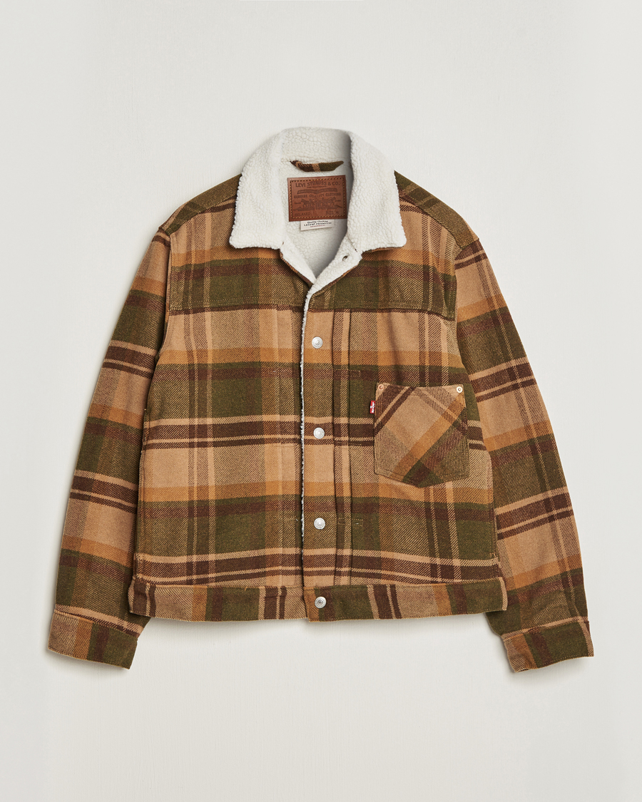 Herre | Jakker | Levi's | Type I Checked Sherpa Trucker Winter Moss