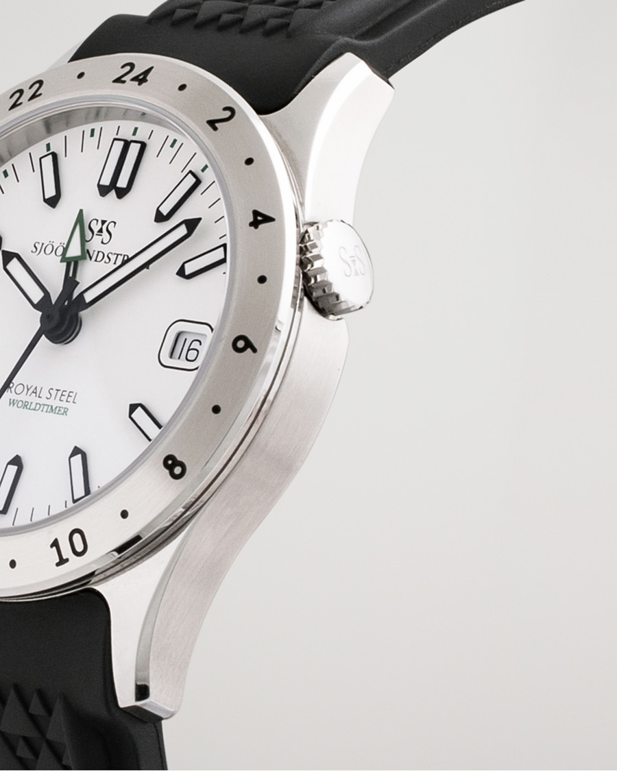 Herre | Sjöö Sandström Pre-Owned Royal Steel Worldtimer 36mm SS-1836-WT | Sjöö Sandström Pre-Owned | Royal Steel Worldtimer 36mm SS-1836-WT