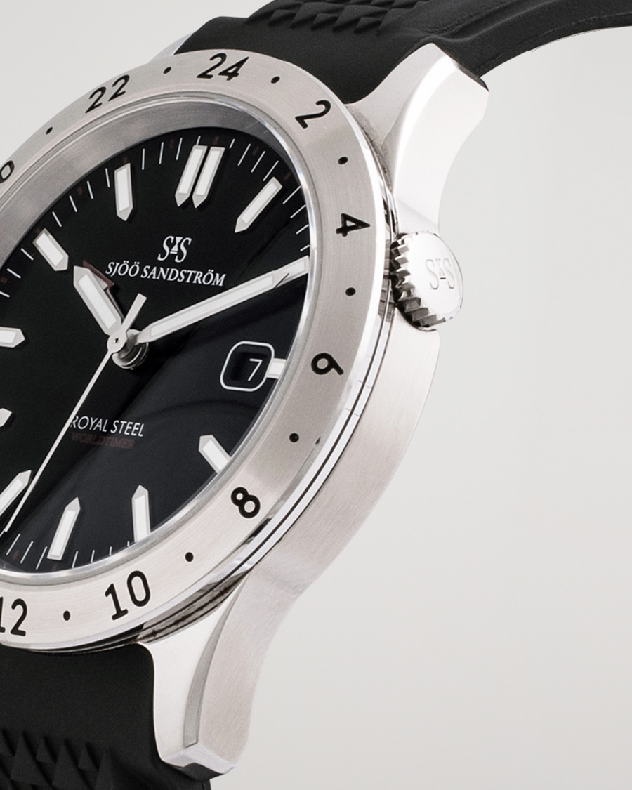 Herre | Sjöö Sandström Pre-Owned Royal Steel Worldtimer 41mm SS-1841-WT | Sjöö Sandström Pre-Owned | Royal Steel Worldtimer 41mm SS-1841-WT