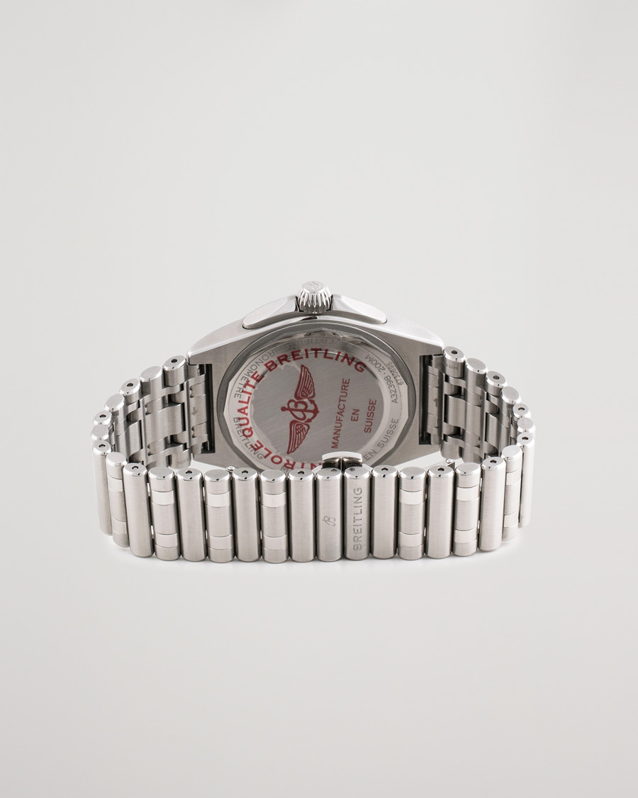 Herre | Breitling Pre-Owned Chronomat GMT 40 A32398 Steel White | Breitling Pre-Owned | Chronomat GMT 40 A32398 Steel White