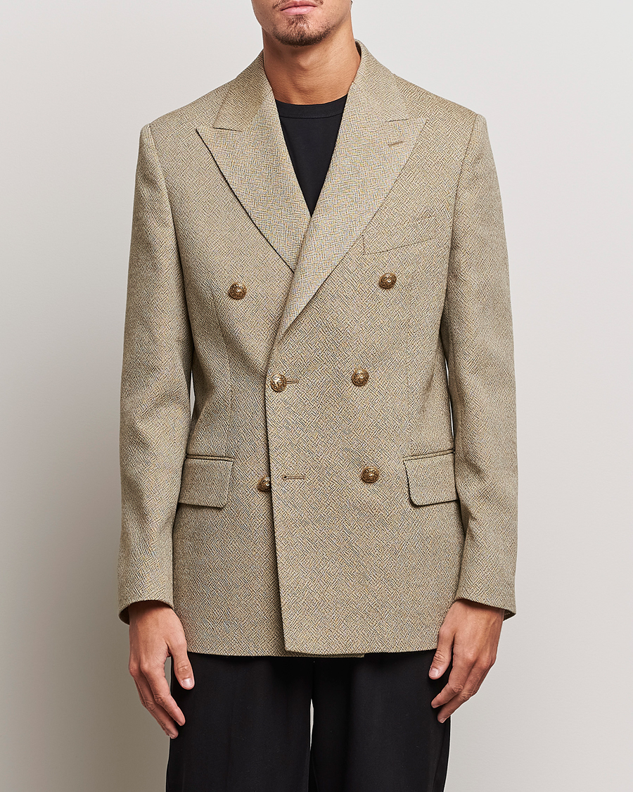 Herre | Uldblazer | Golden Goose Deluxe Brand | Double Breasted Blazer Beige