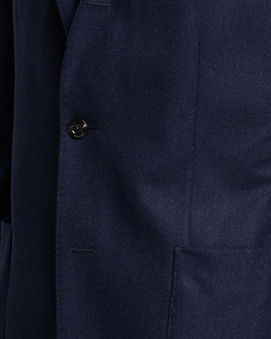 Herre | Blazere & jakker | Boglioli | K Jacket Washed Flannel Blazer Navy
