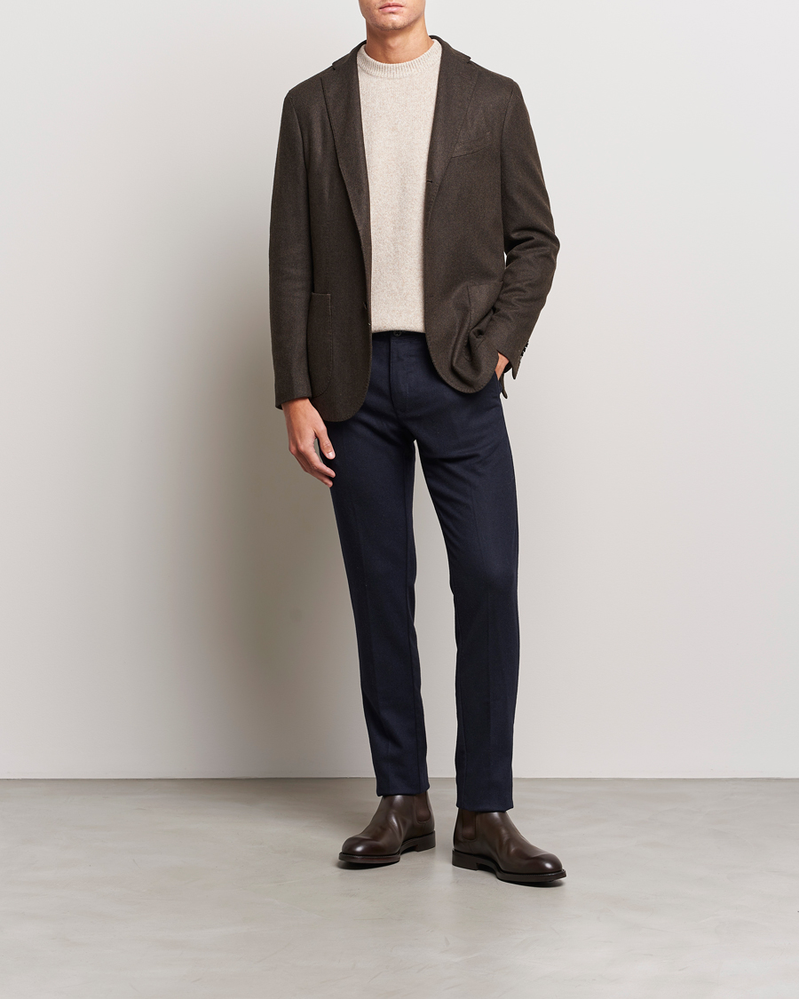 Herre | Blazere & jakker | Boglioli | K Jacket Wool Herringbone Blazer Dark Brown